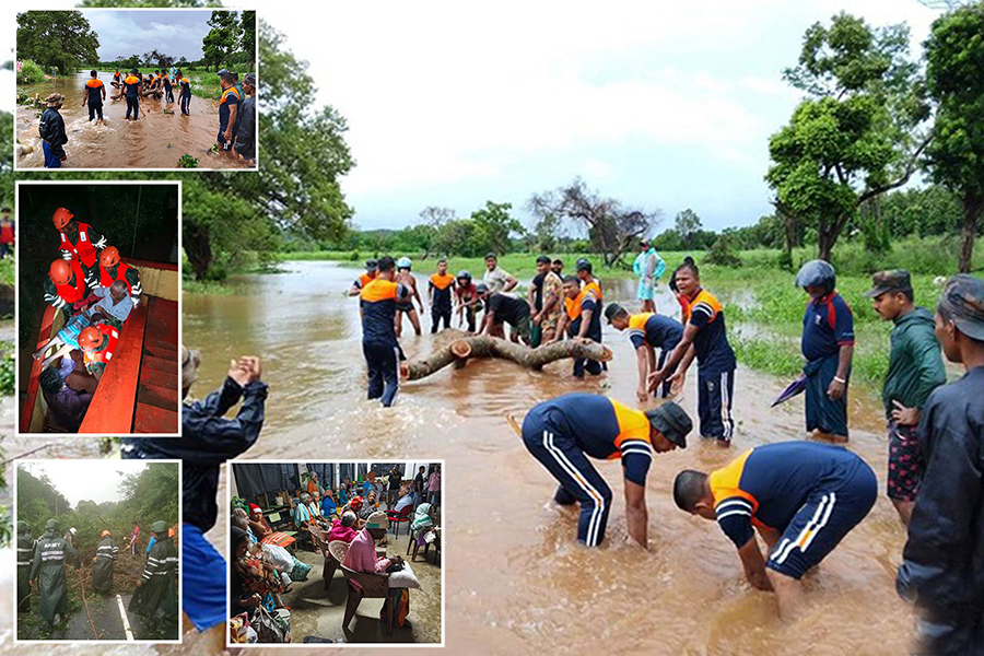 An airman sanitizes indoor shooting stations.