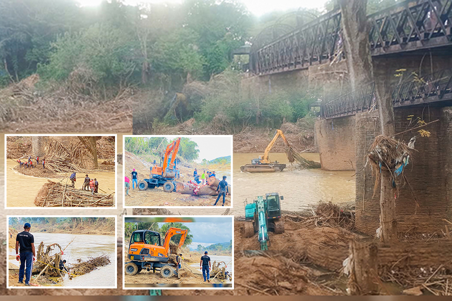 An airman sanitizes indoor shooting stations.